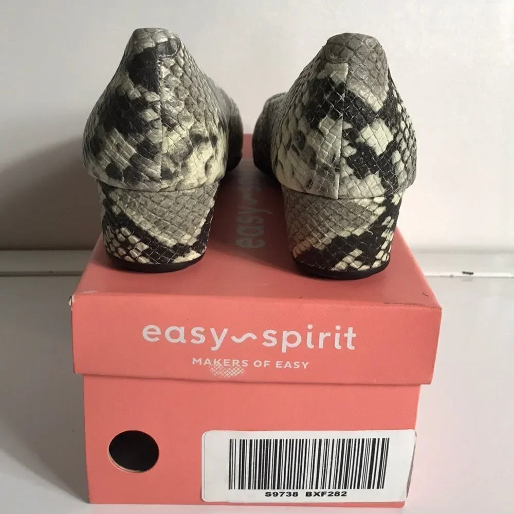 Easy Spirit Abelle Leather Low Wedge Shoes